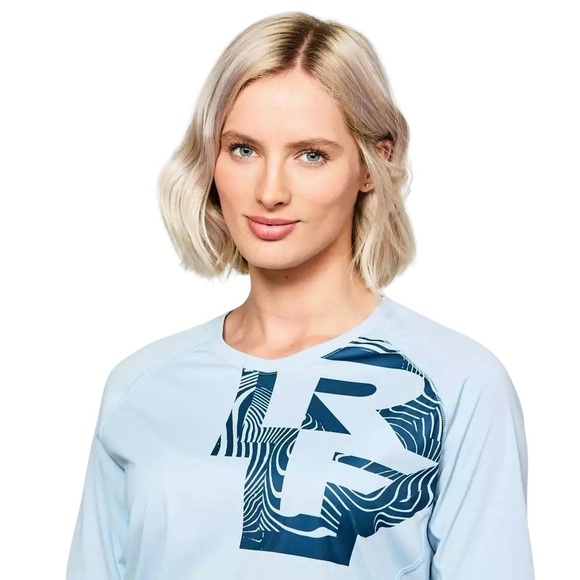 Race Face, Women’s Nimby Short Sleeve Jersey Cycling Shirt, Small, Blue 🚲 - Picture 6 of 9